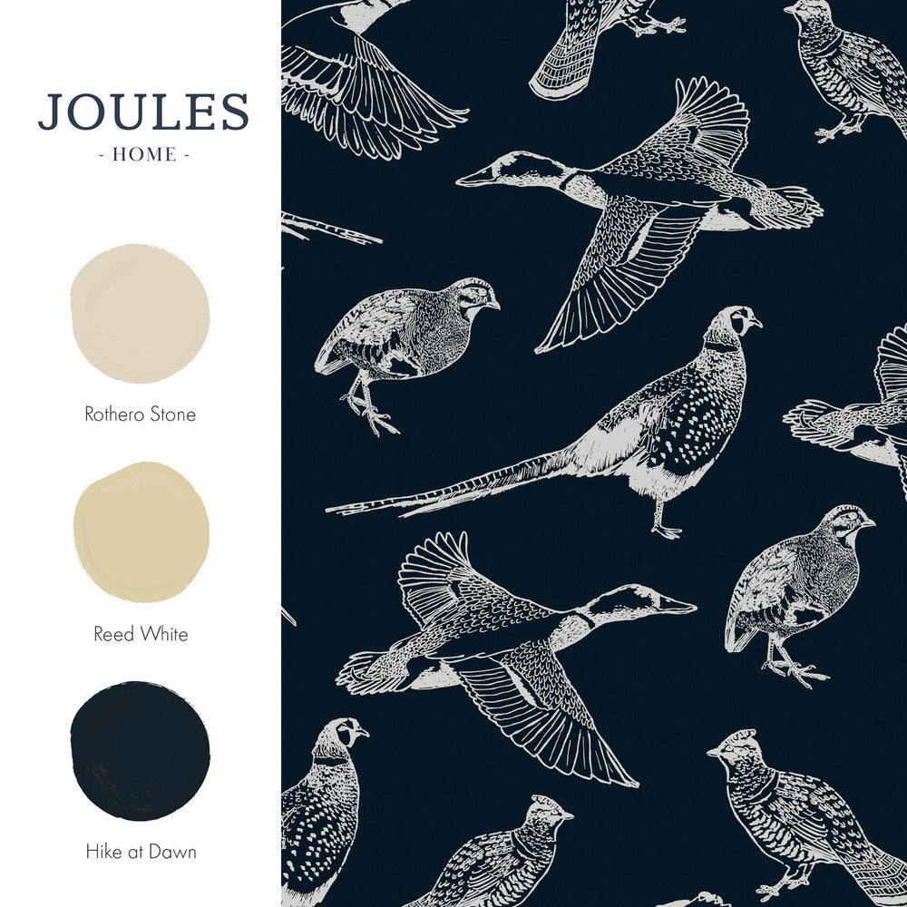 118555 - Hunting Birds Wallpaper - French Navy - Joules