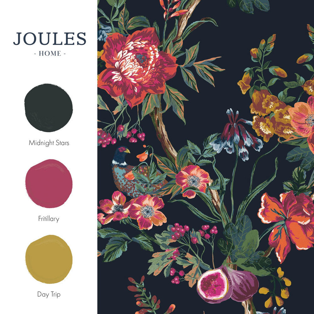 118557 - Forest Chinoiserie Wallpaper - French Navy - Joules