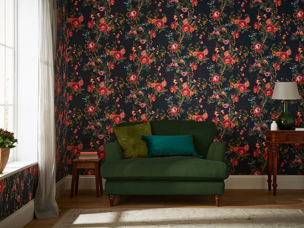 118557 - Forest Chinoiserie Wallpaper - French Navy - Joules