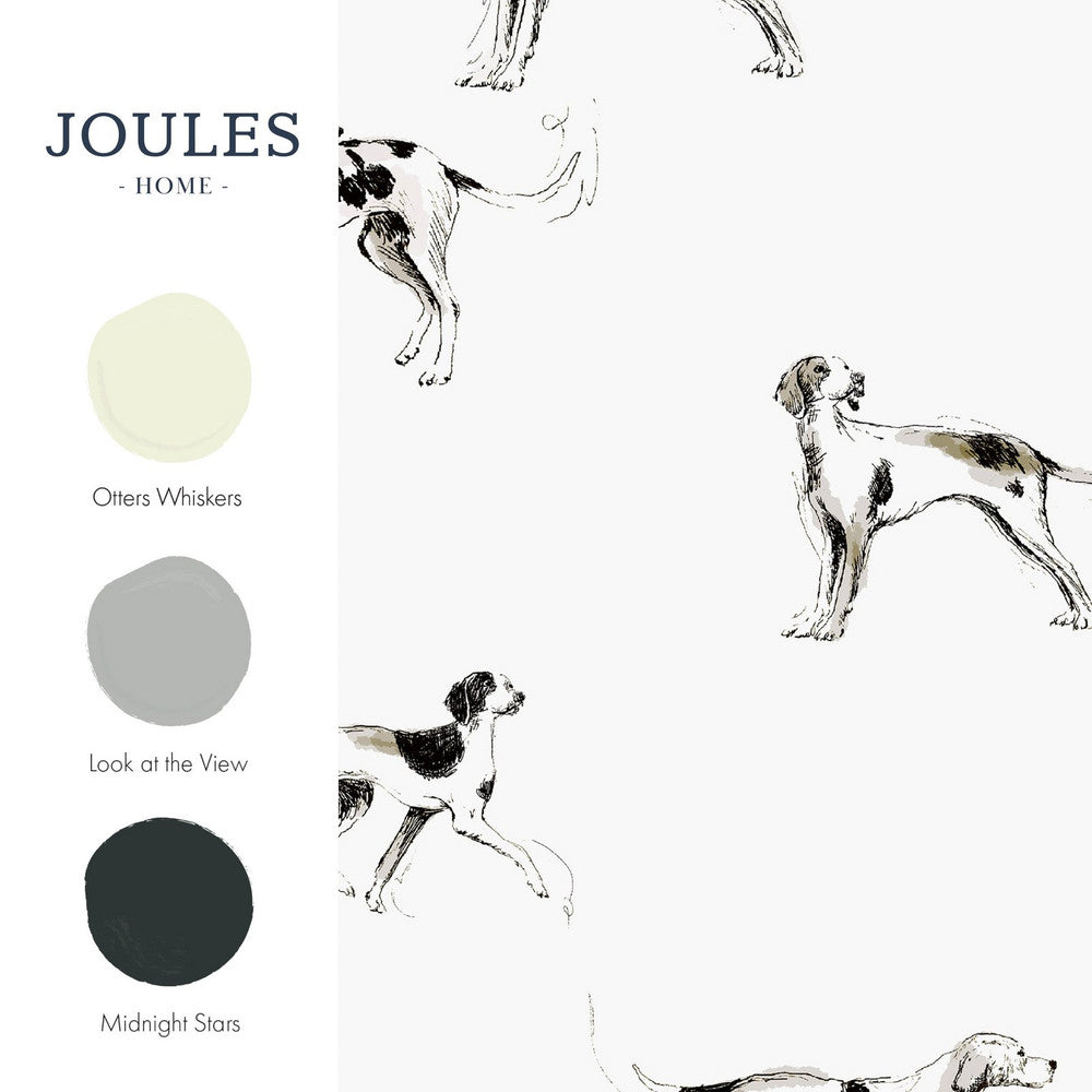118559 - Sketchy Dogs Wallpaper - Cream - Joules