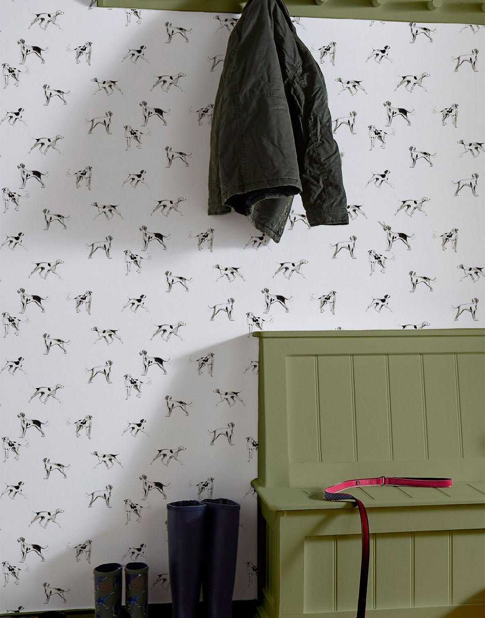 118559 - Sketchy Dogs Wallpaper - Cream - Joules