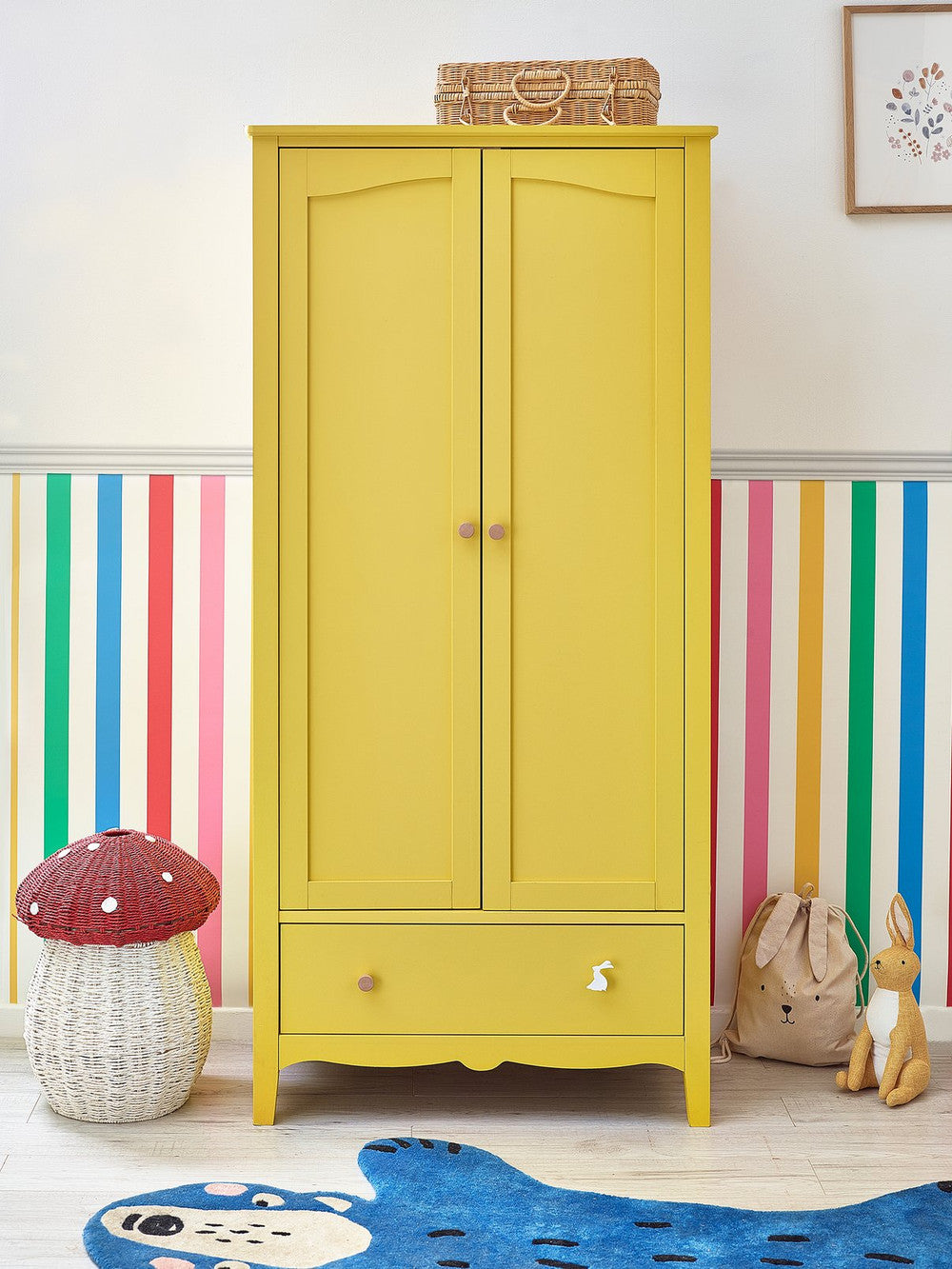 118585 - Country Critters Chunky Stripe Wallpaper - Multi - Joules