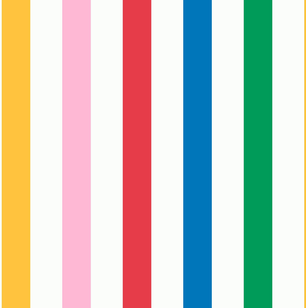 118585 - Country Critters Chunky Stripe Wallpaper - Multi - Joules