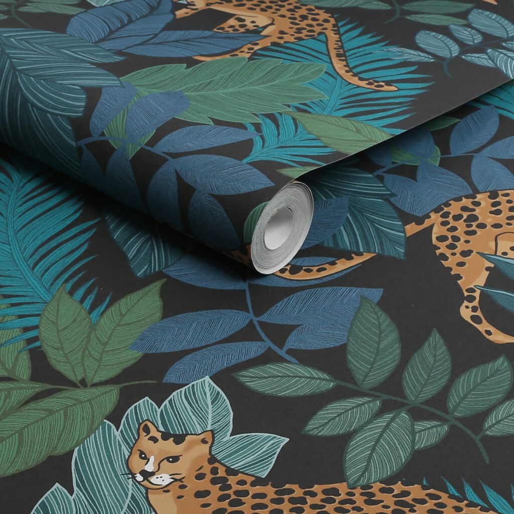118610 - Cheetin Wallpaper - Blue - Envy
