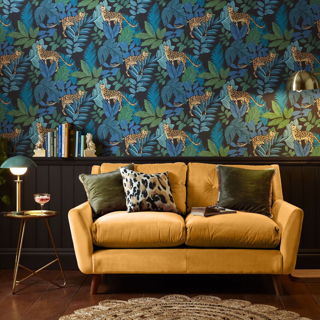 118610 - Cheetin Wallpaper - Blue - Envy