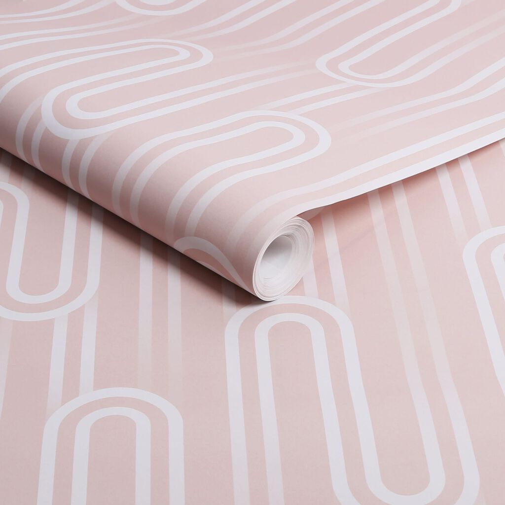 118617 - Ups n Downs Wallpaper - Peach - Envy