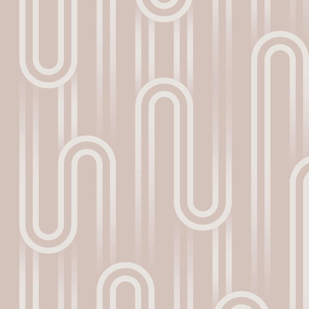 118617 - Ups n Downs Wallpaper - Peach - Envy