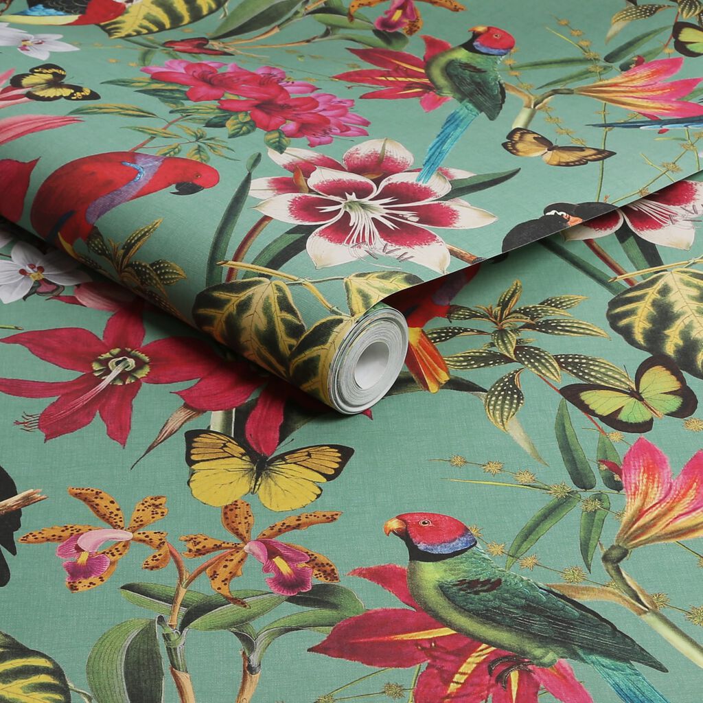118618 - Paradiso Wallpaper - Green - Envy