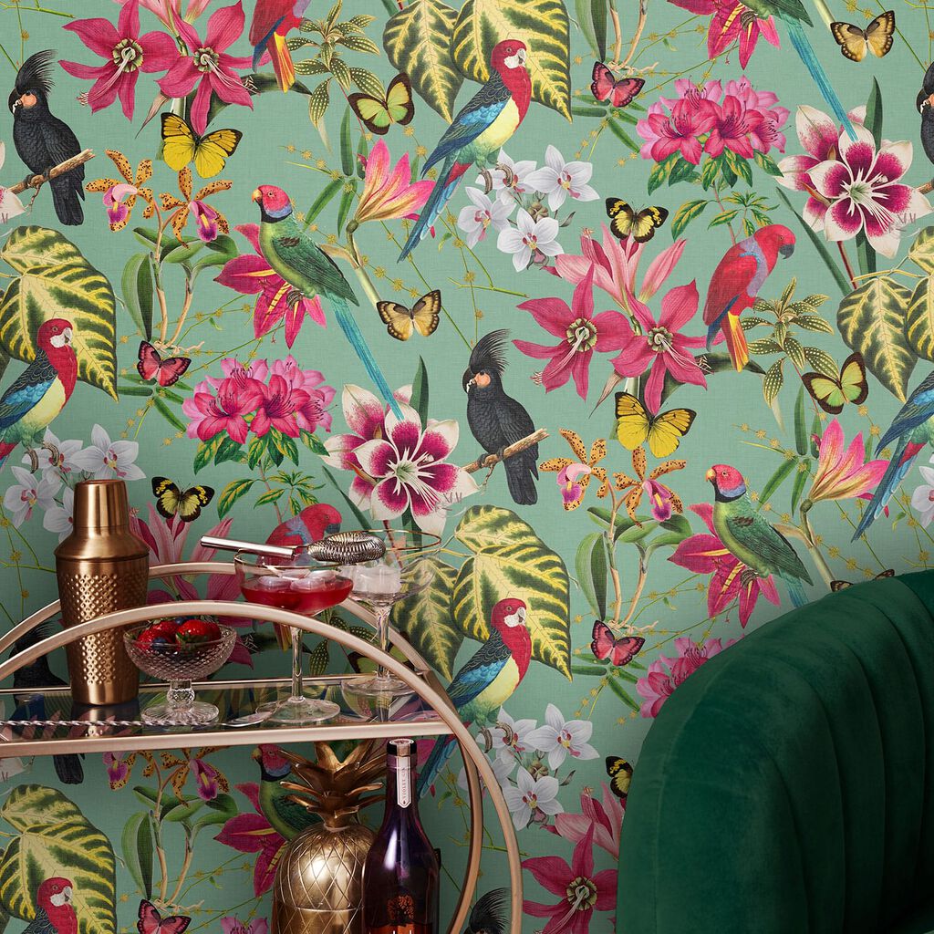 118618 - Paradiso Wallpaper - Green - Envy