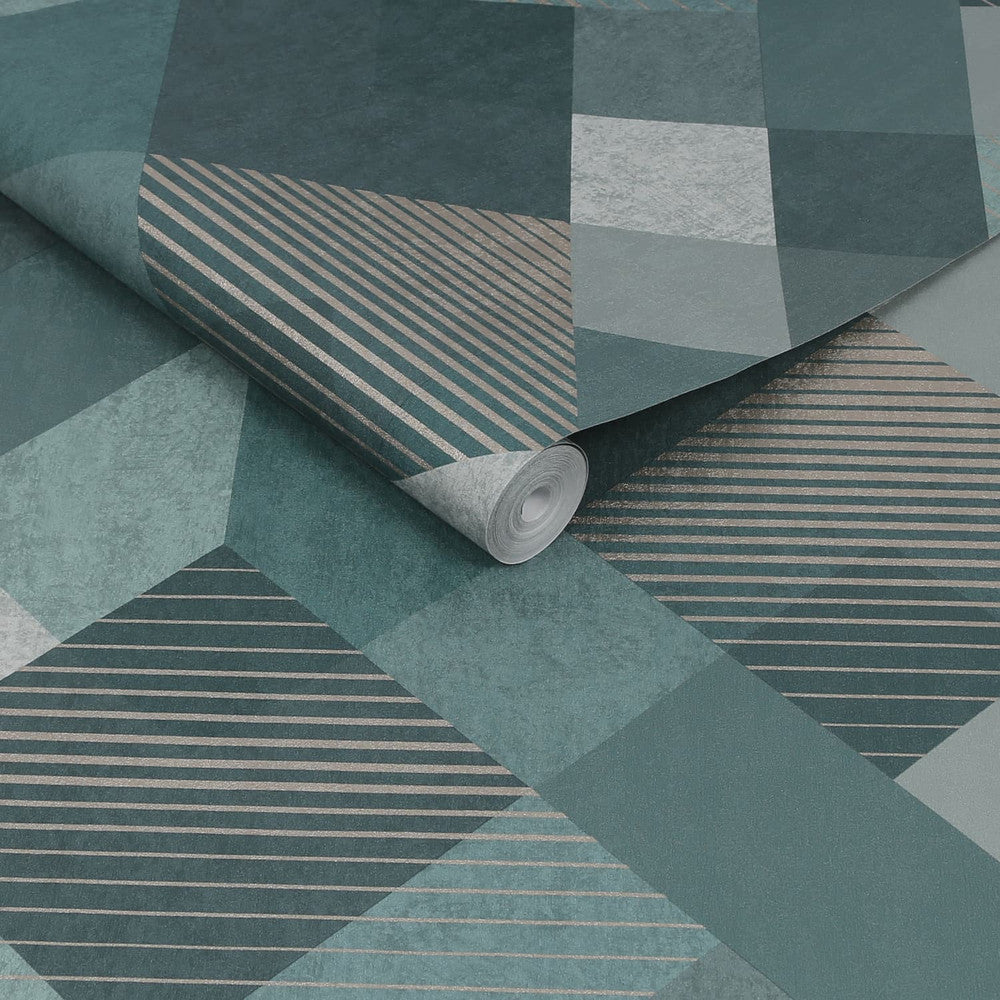 118687 - Kaleidoscope Wallpaper - Emerald - Superfresco Easy