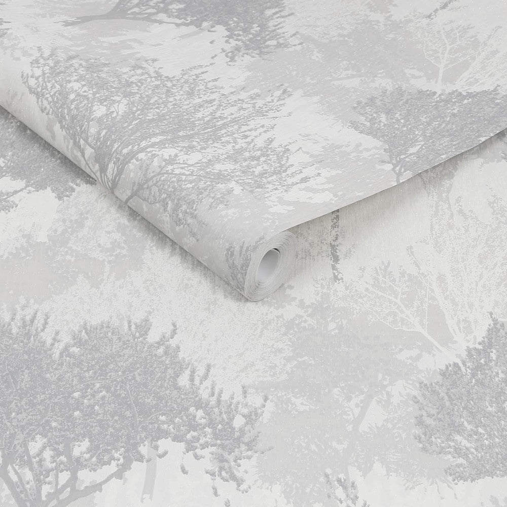 118705 - Birch Wallpaper - Silver - Superfresco Easy