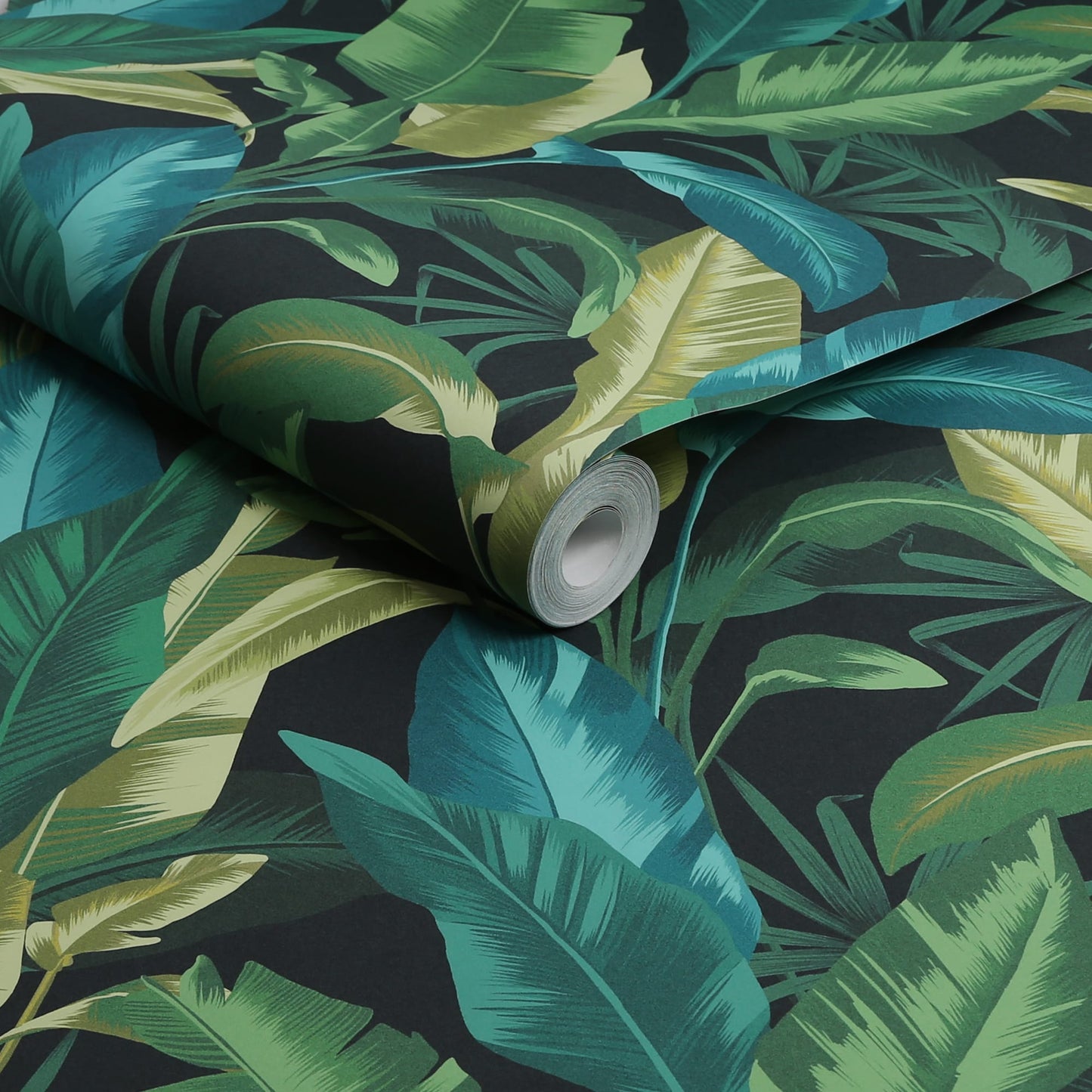 118721 - Leaf It Out Wallpaper - Midnight - Envy