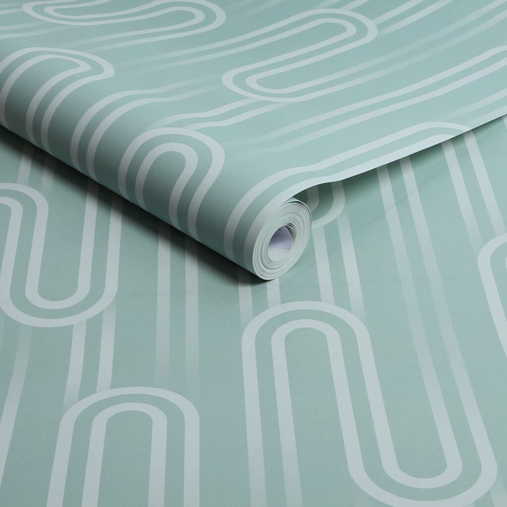 118730 - Ups n Downs Wallpaper - Pistachio - Envy