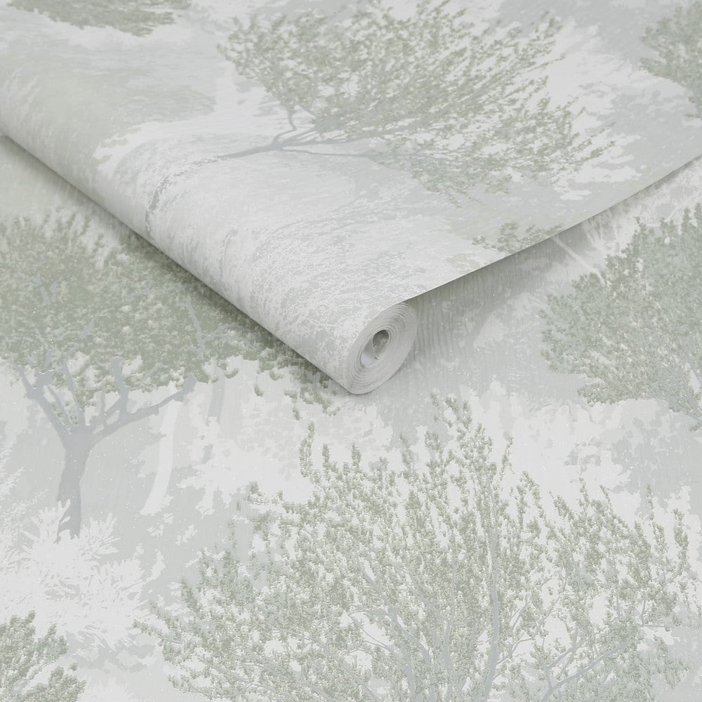 119560 - Birch Wallpaper - Sage - Superfresco Easy