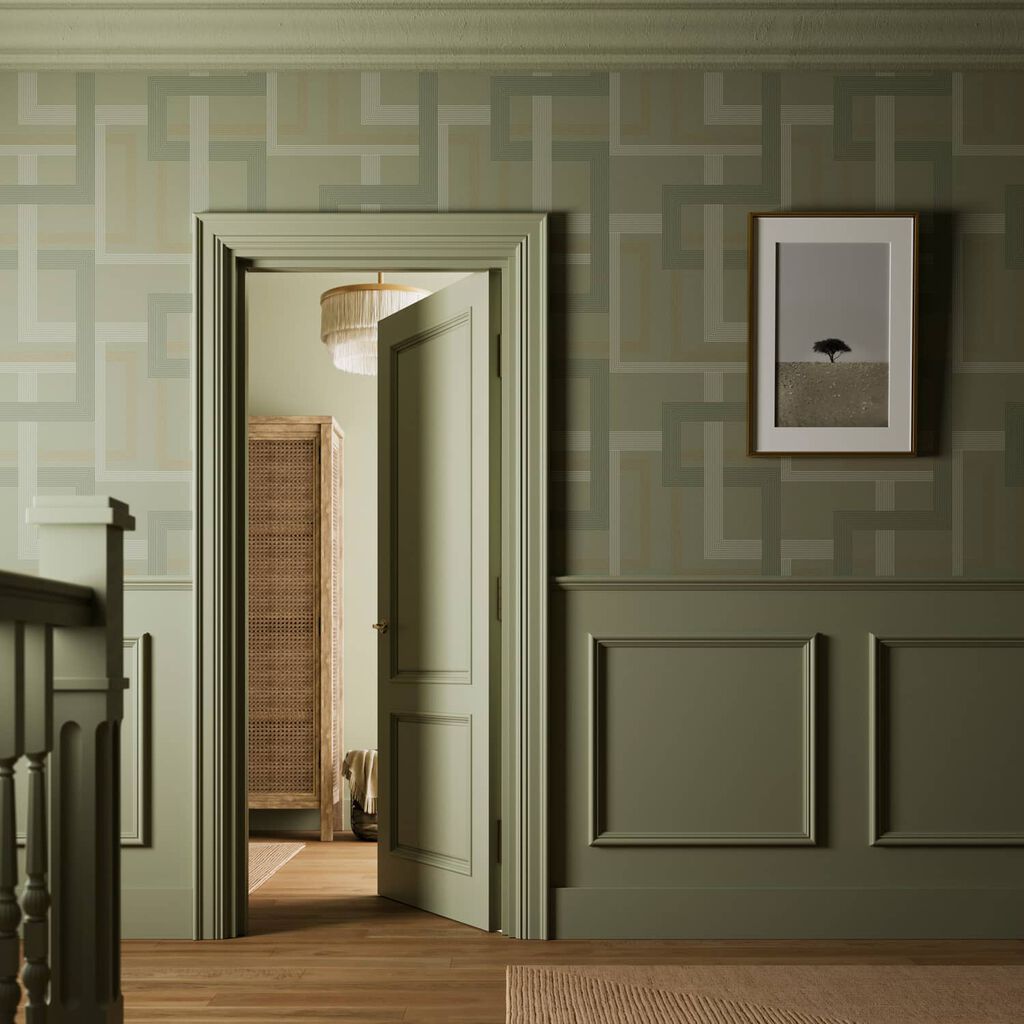 119685 - Entwine Wallpaper - Sage - Graham & Brown
