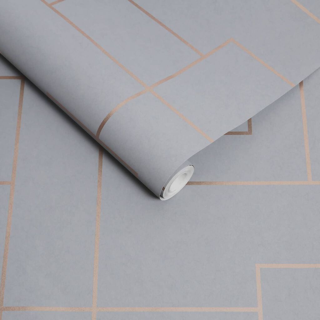 119693 - Primo Wallpaper - Grey - Graham & Brown