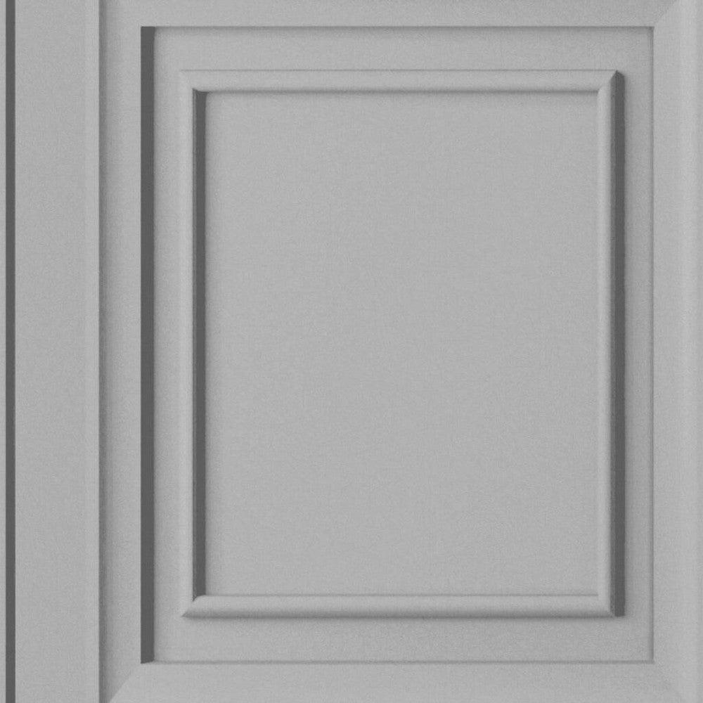 119845 - Redbrook Wood Panel Wallpaper - Silver - Laura Ashley