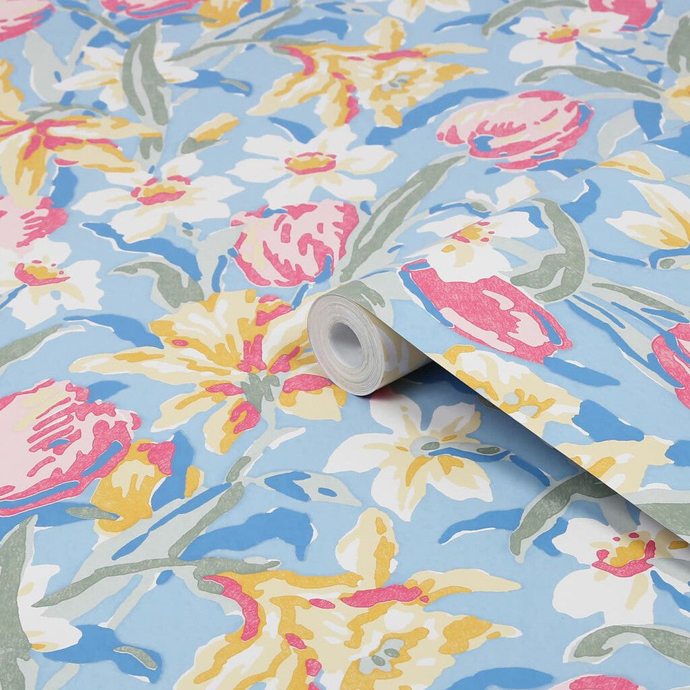 119847 - Tulips Wallpaper - China Blue - Laura Ashley