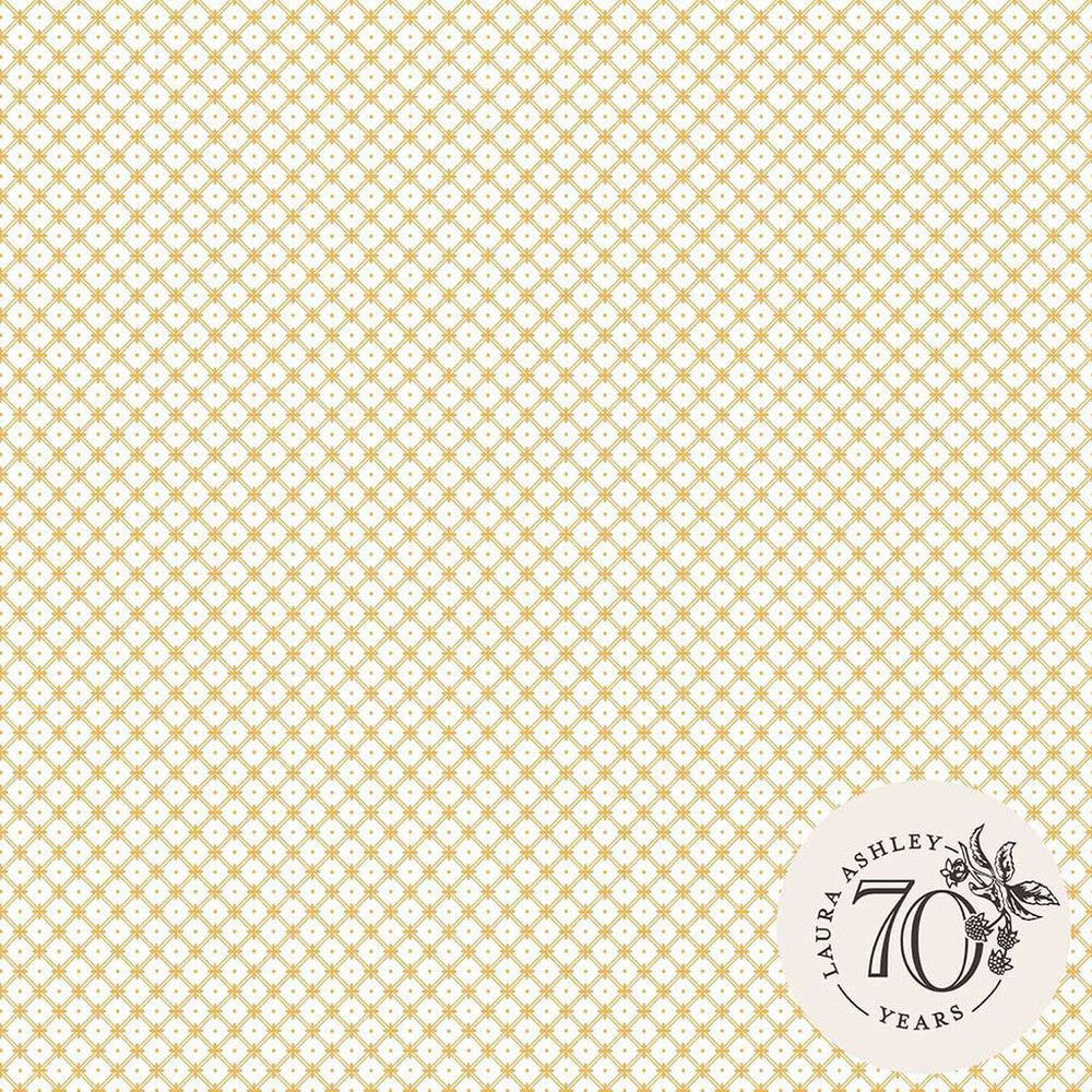 119849 - Wickerwork Wallpaper - Pale Ochre Yellow - Laura Ashley