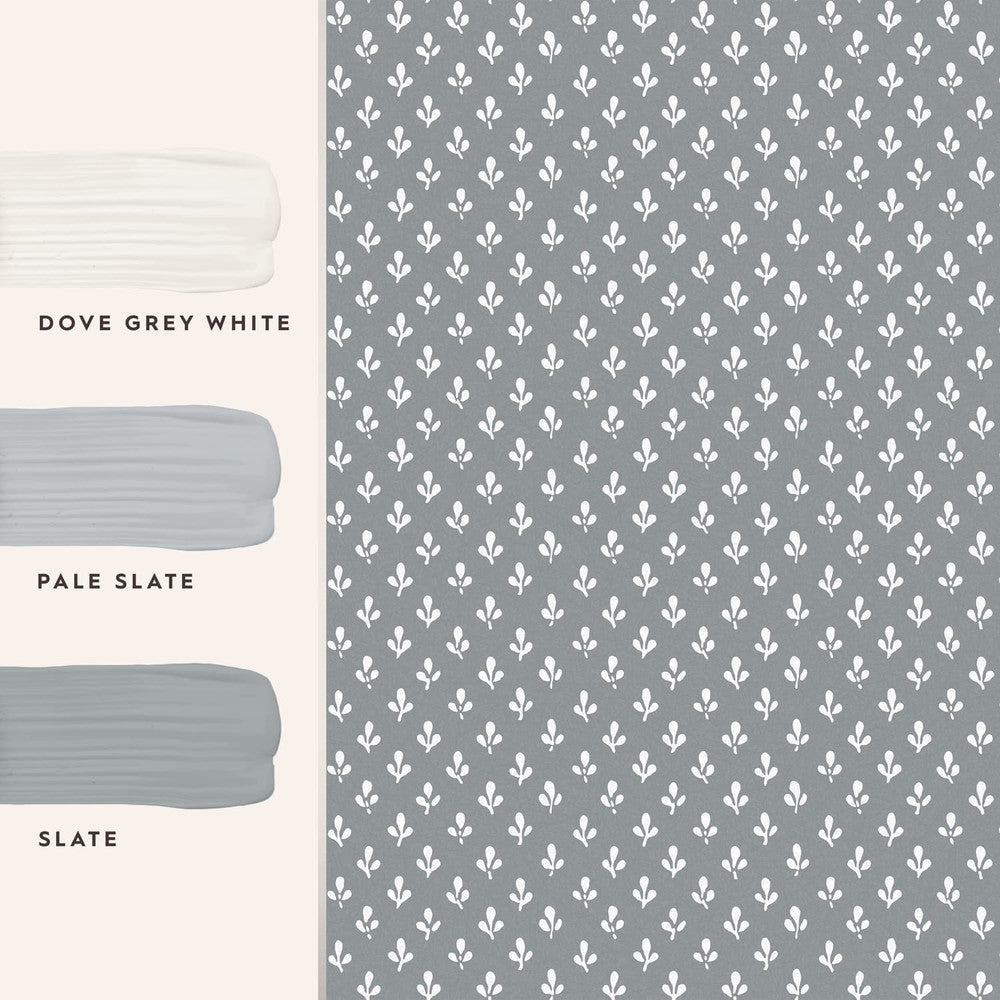 119861 - Trefoil Wallpaper - Slate Grey - Laura Ashley