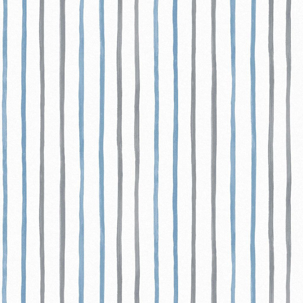 119863 - Painterly Stripe Wallpaper - Blue - Laura Ashley