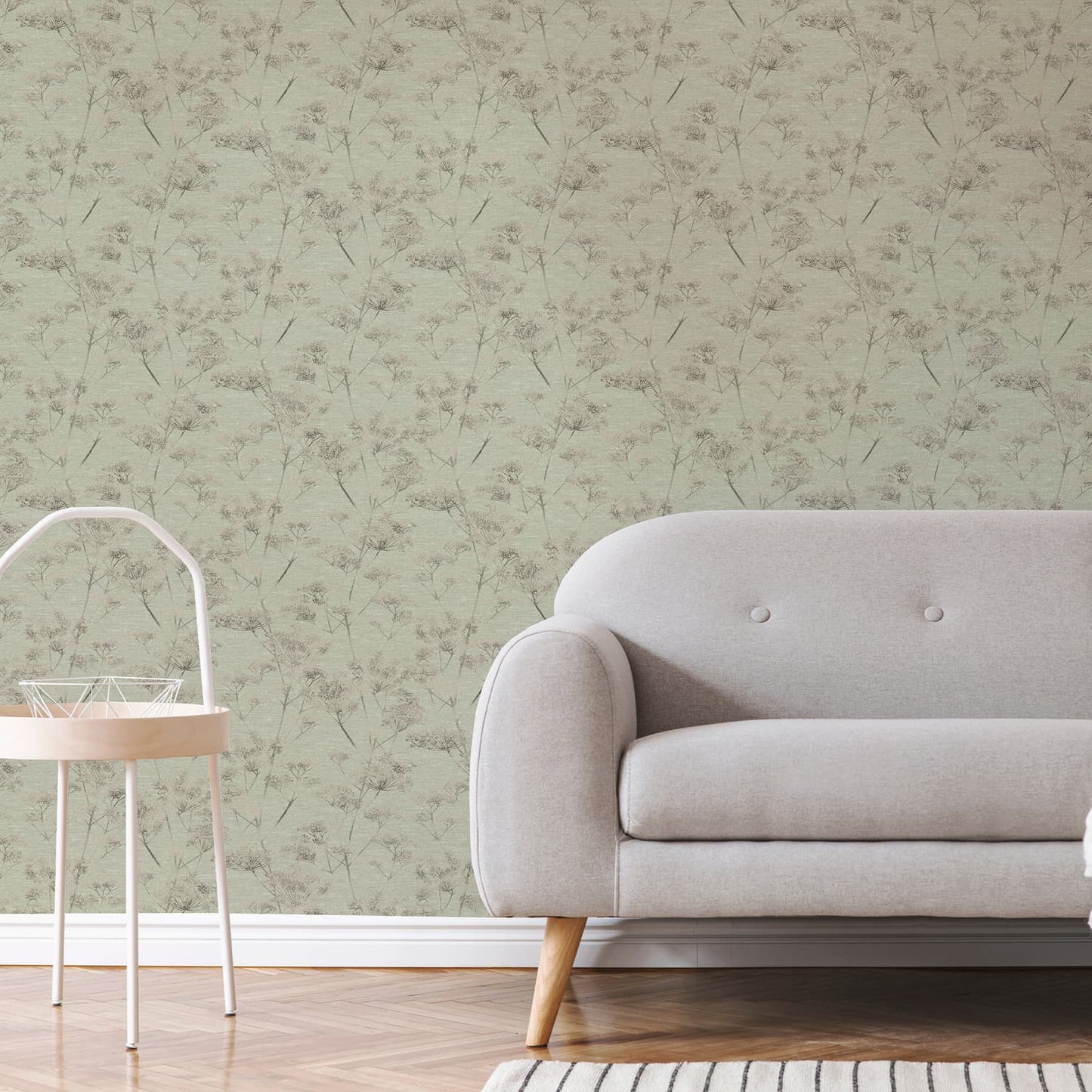 119965 - Serene Seedhead Wallpaper - Sage - Boutique Luxury