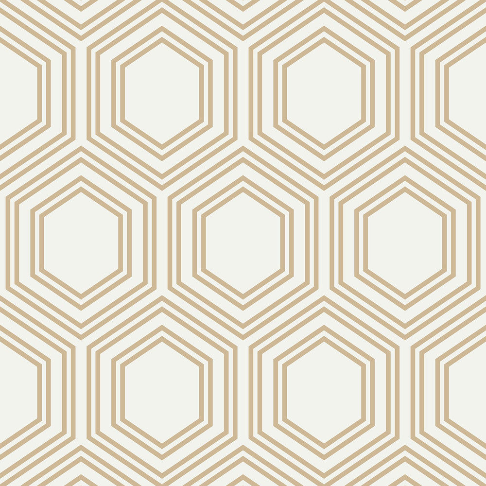 120200 - Honeycomb Geo Wallpaper - Neutral - Next