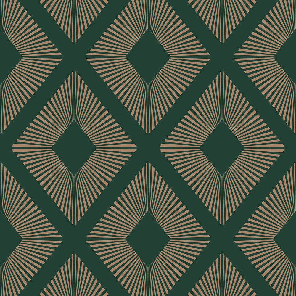 120201 - Deco Triangle Wallpaper - Emerald - Next