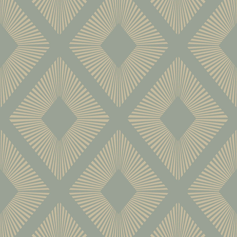 120202 - Deco Triangle Wallpaper - Sage - Next