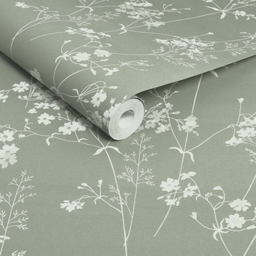120212 - Leaf Wallpaper - Sage - Next
