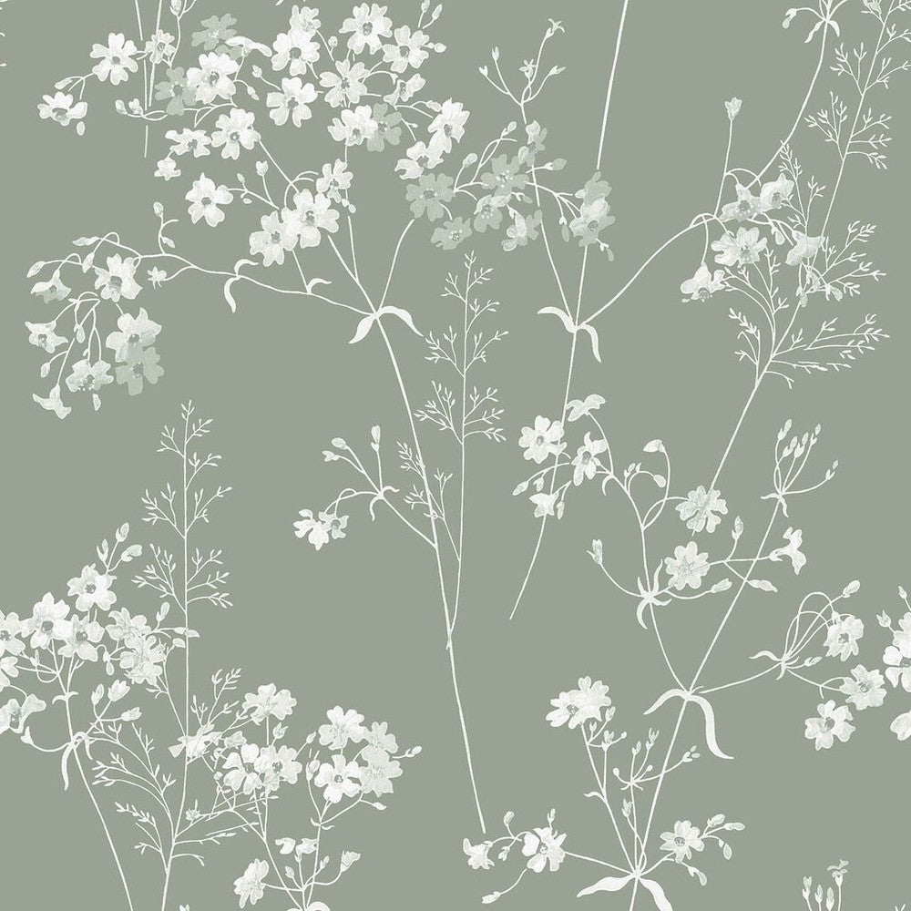 120212 - Leaf Wallpaper - Sage - Next