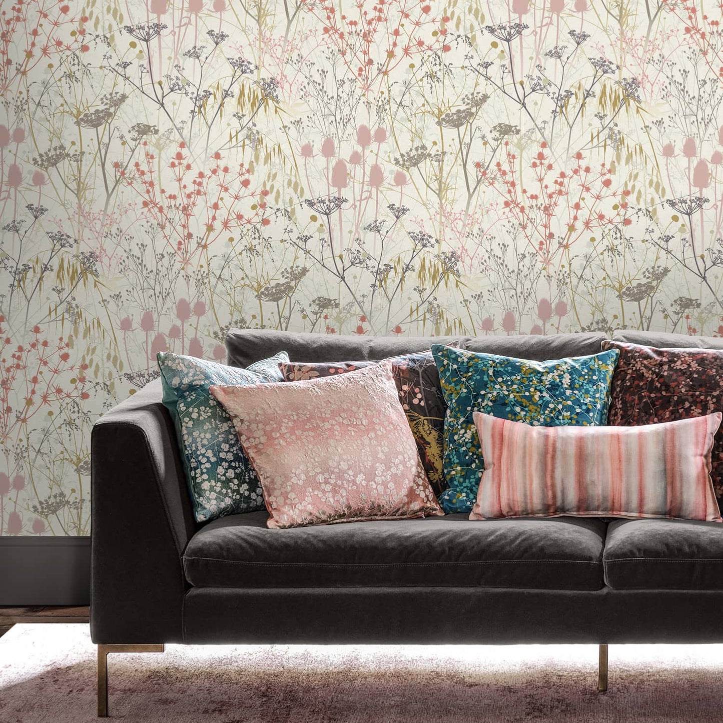 120371 - Summer Border Wallpaper - Shell - Clarissa Hulse