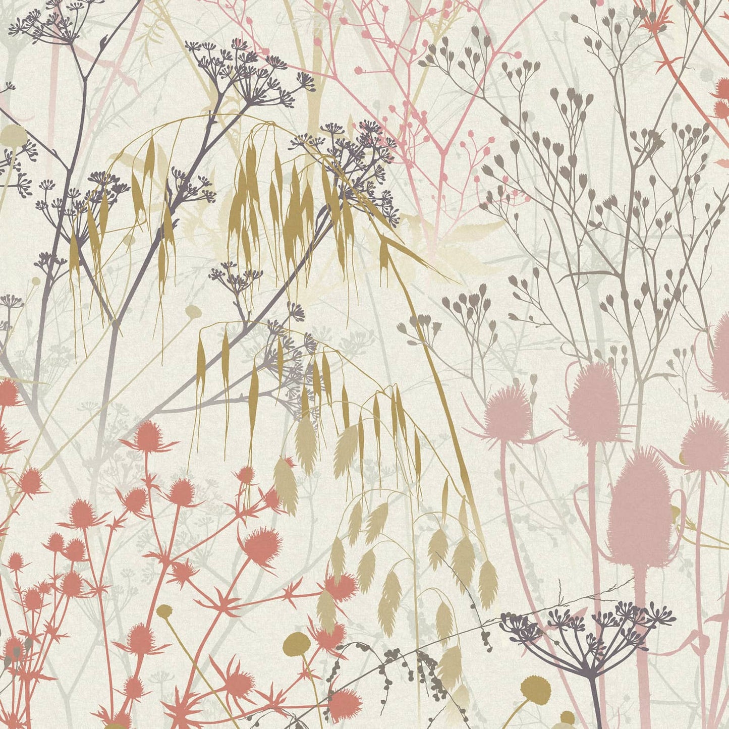 120371 - Summer Border Wallpaper - Shell - Clarissa Hulse