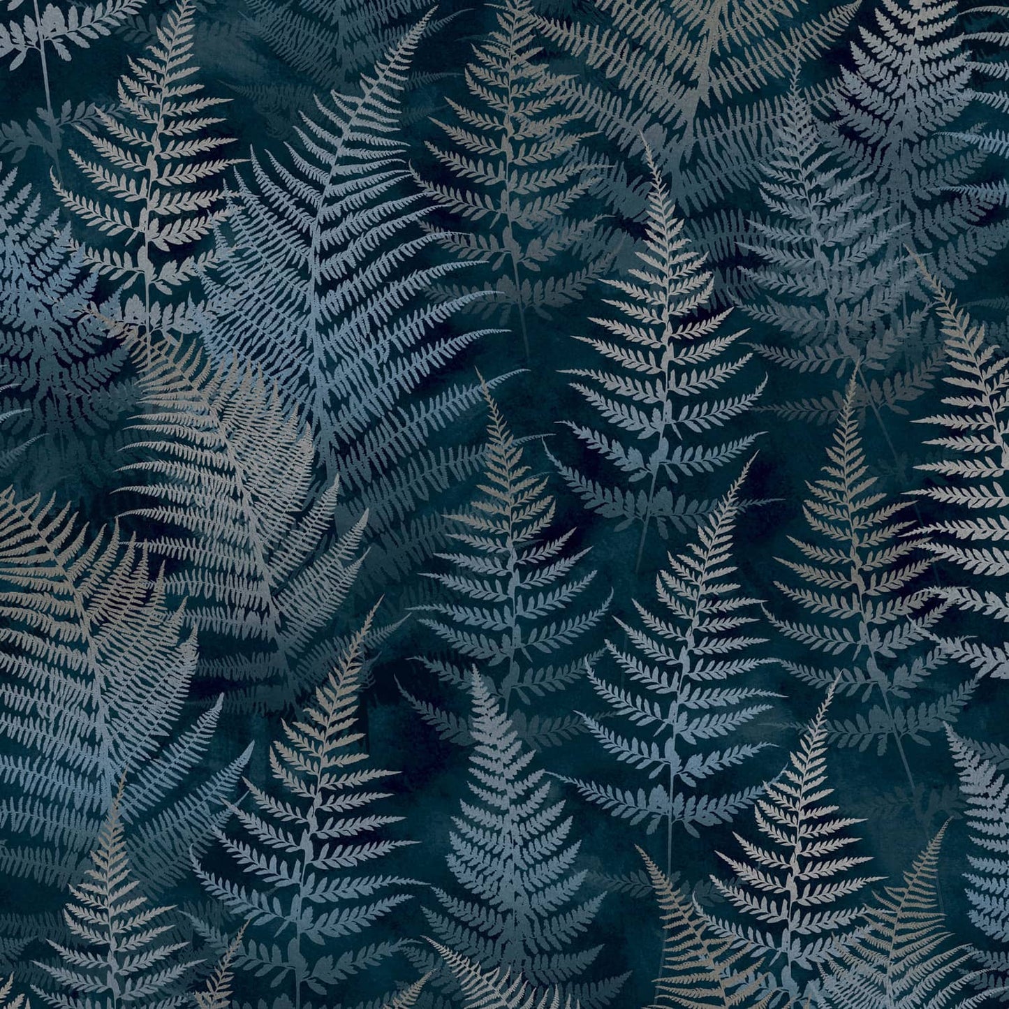 120378 - Woodland Fern Wallpaper - French Navy - Clarissa Hulse