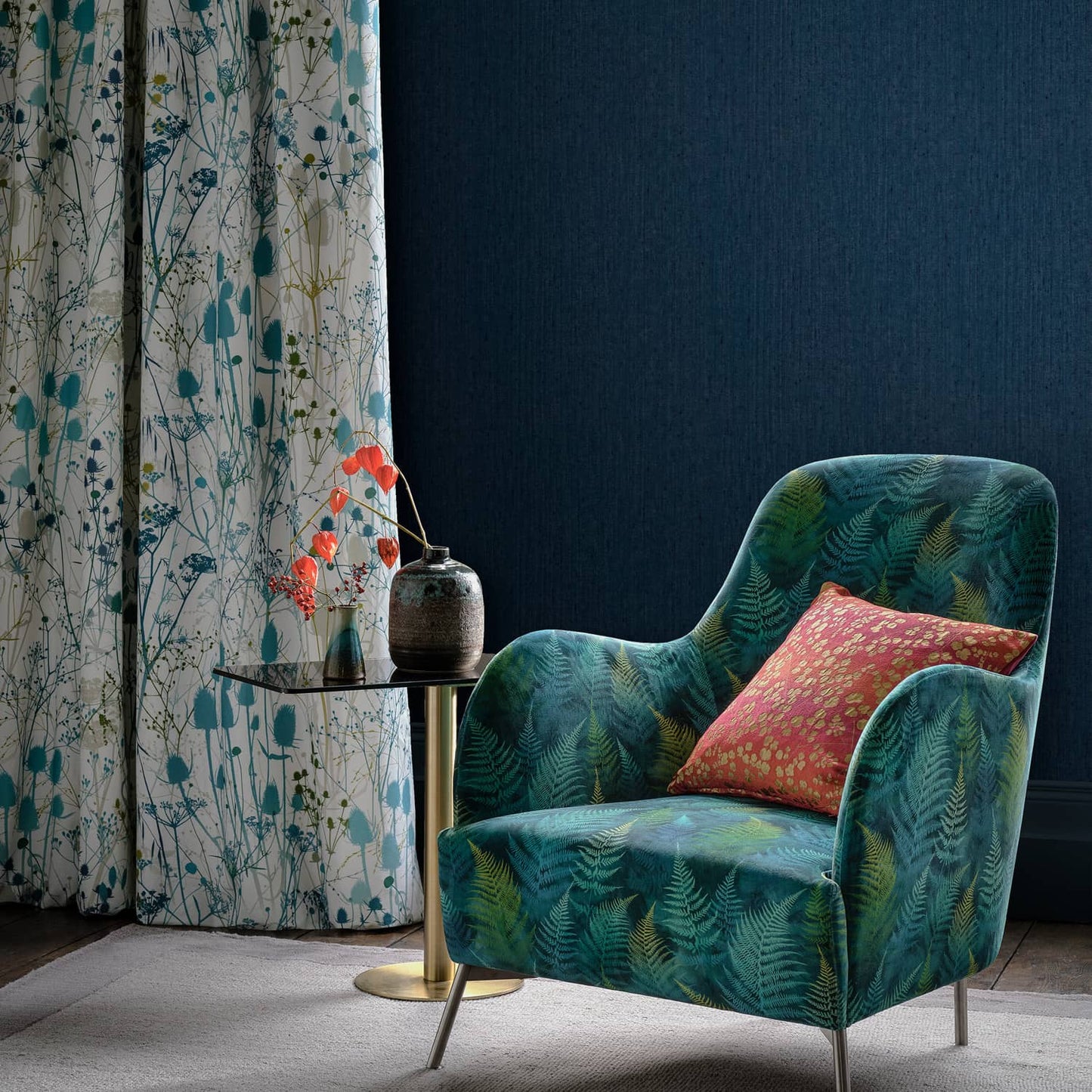 120379 - Tisbury Wallpaper - French Navy - Clarissa Hulse