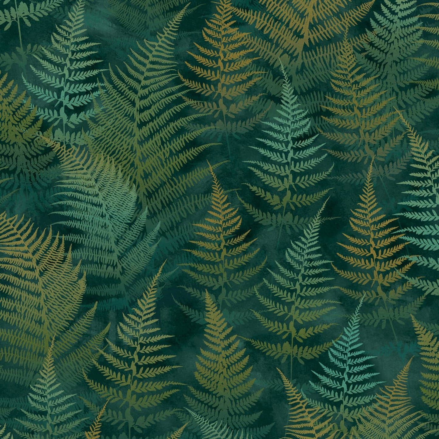 120386 - Woodland Fern Wallpaper - Emerald - Clarissa Hulse