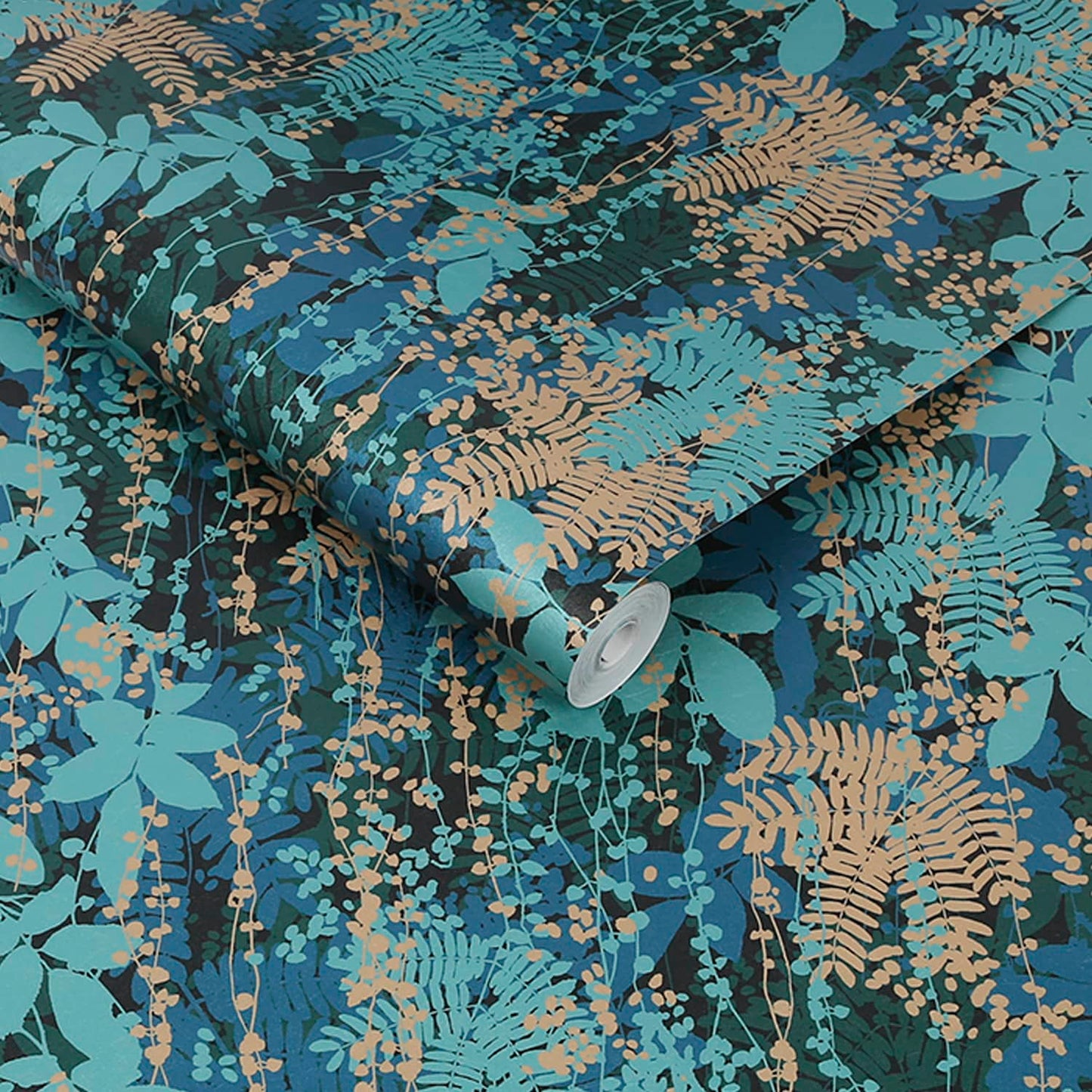 120393 - Canopy Wallpaper - Peacock - Clarissa Hulse