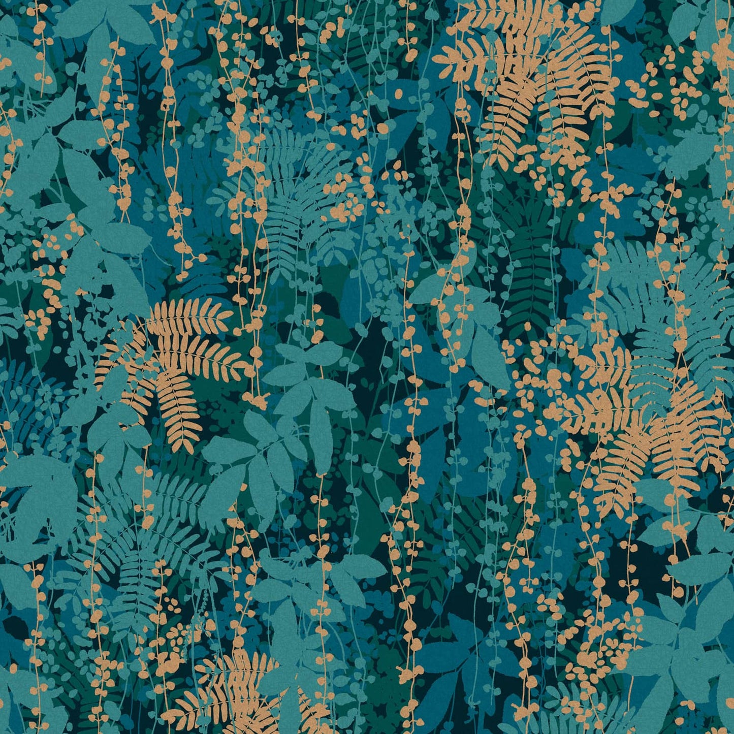 120393 - Canopy Wallpaper - Peacock - Clarissa Hulse