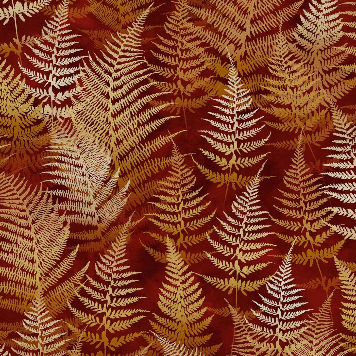 120402 - Woodland Fern Wallpaper - Rust - Clarissa Hulse