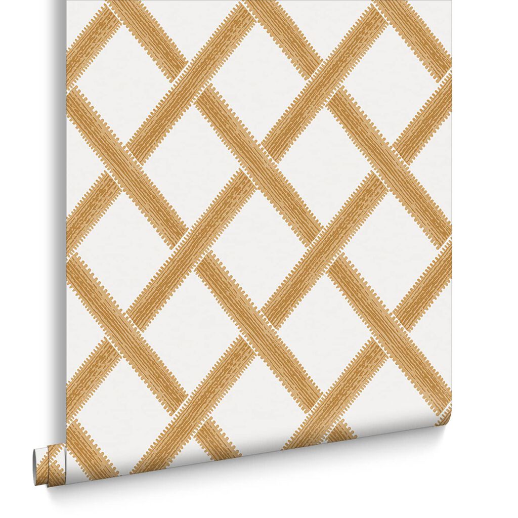 120635 - Greenskeeper Geo Wallpaper - Yellow - Graham & Brown
