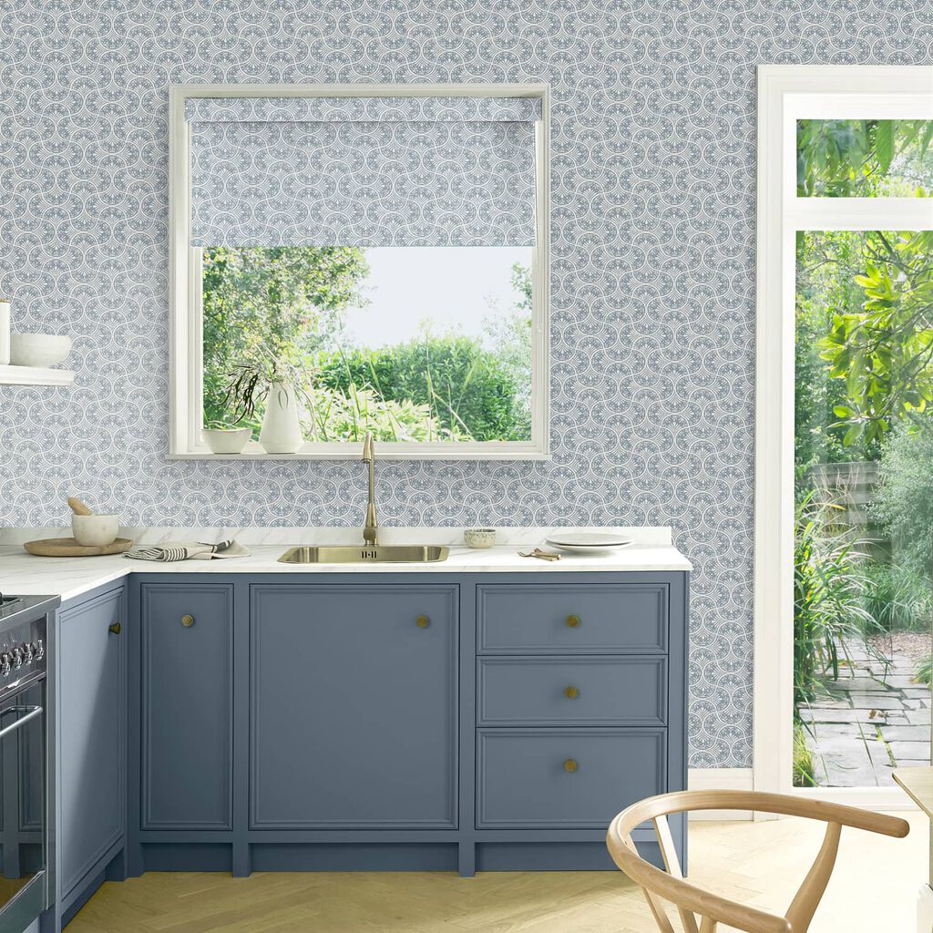 120636 - Hopwood Cottage Wallpaper - Duck Egg - Graham & Brown