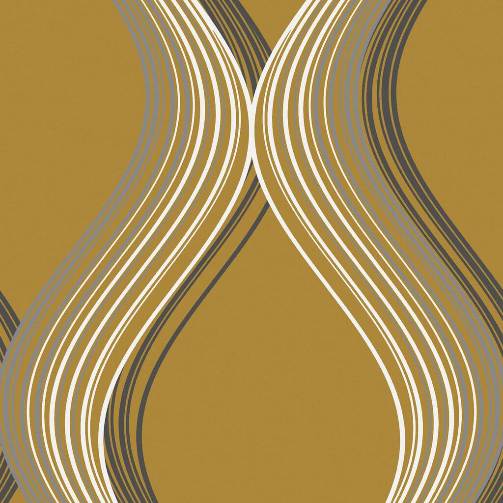 120640 - Euphoria Wallpaper - Yellow - Graham & Brown