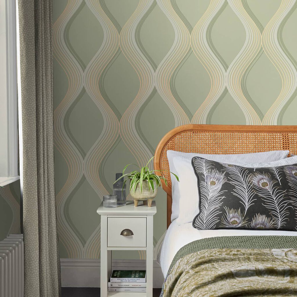 120643 - Euphoria Wallpaper - Sage - Graham & Brown