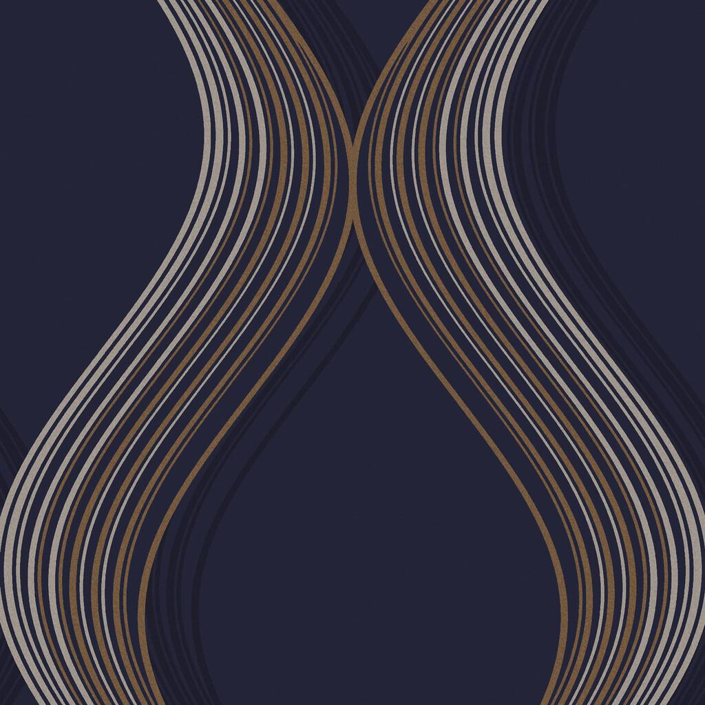 120644 - Euphoria Wallpaper - Navy - Graham & Brown