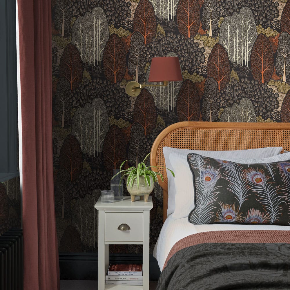120646 - Scandiscape Wallpaper - Alizarin - Graham & Brown