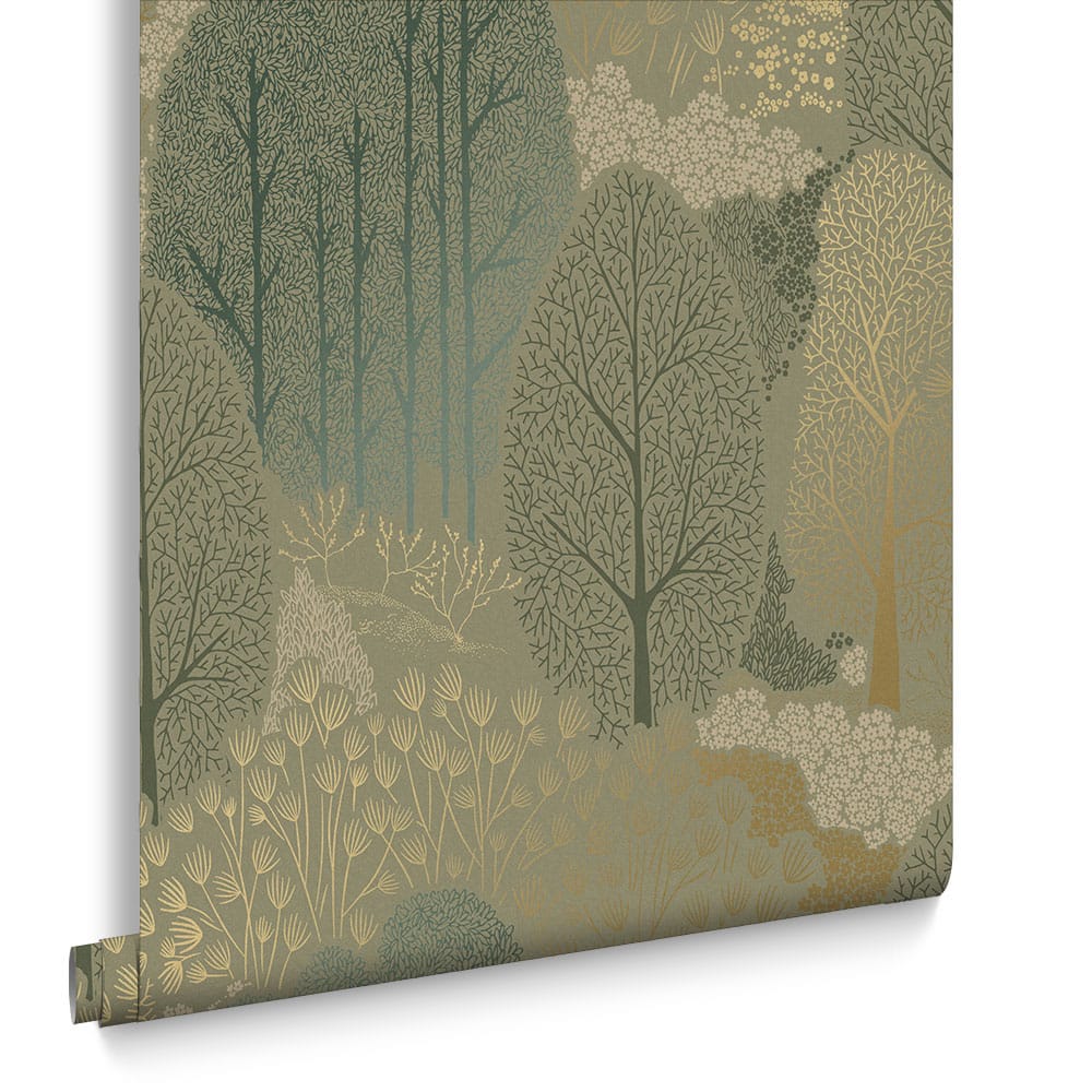 120648 - Scandiscape Wallpaper - Sage - Graham & Brown