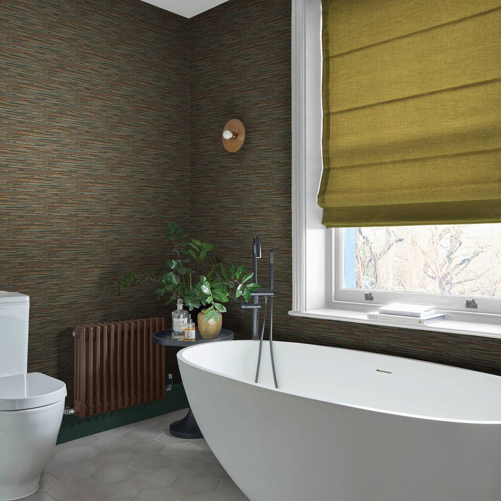120658 - Empress Grasscloth Wallpaper - Bottle Green - Graham & Brown