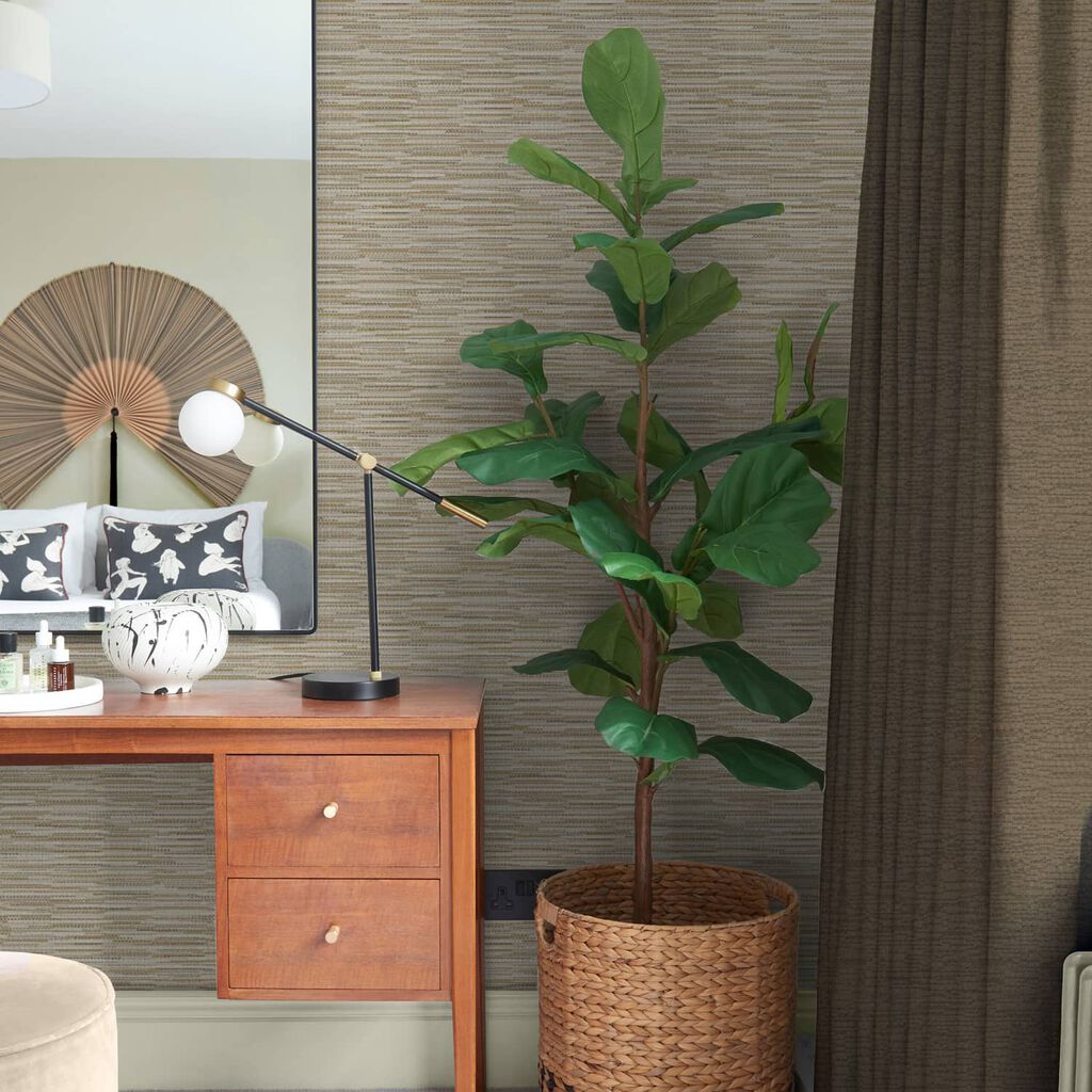 120660 - Empress Grasscloth Wallpaper - Neutral - Graham & Brown