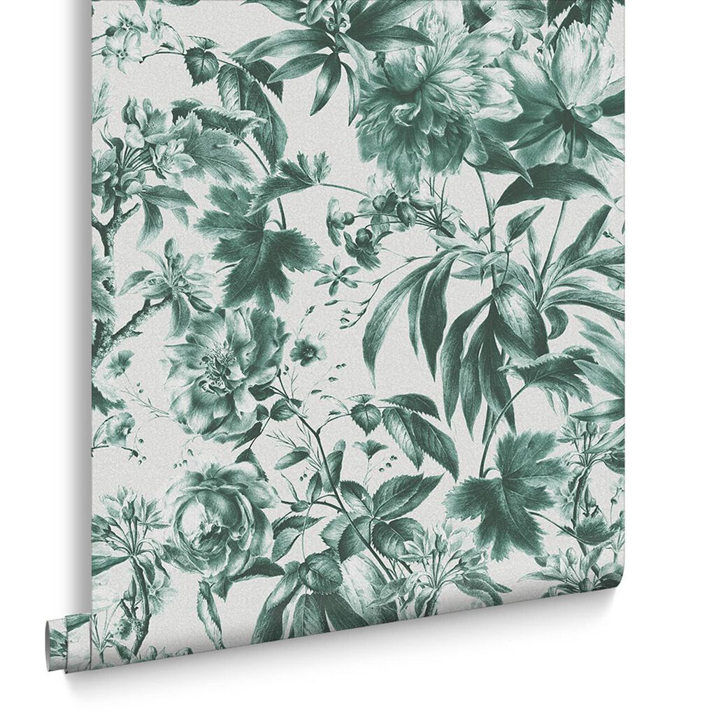 120669 - Arcane Garden Wallpaper - Verdigris - Graham & Brown