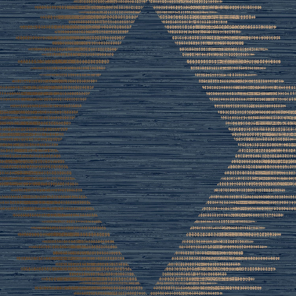 120721 - Serenity Geo Wallpaper - Navy & Copper - Superfresco Easy